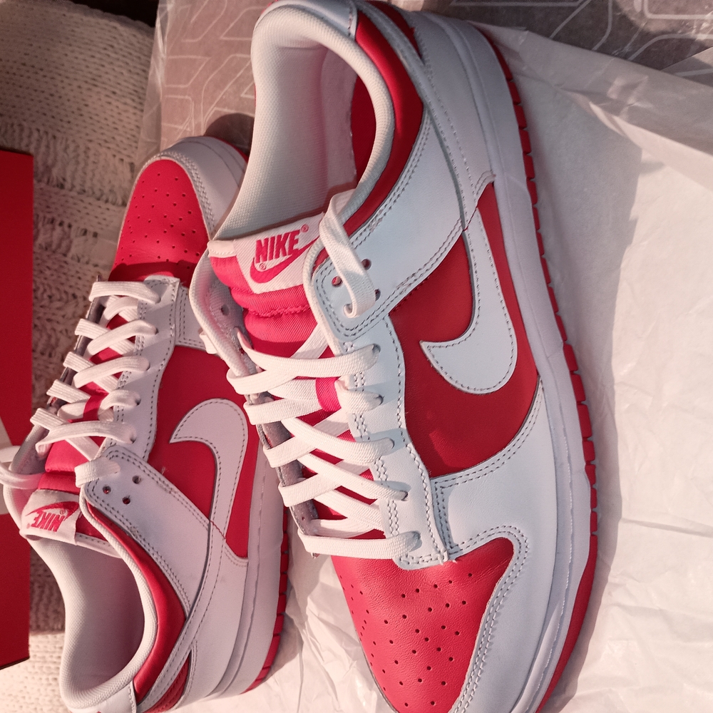 Nike Red and White Athletic Shoes